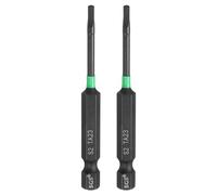 sourcing map 2pcs Triangle Screwdriver Bit 70mm / 2.76" Length S2 Steel TA23 Magnetic Screwdriver Drill Bits Power Tools with 1/4" Hex Shank for Electrician Mechanic Precision Repair