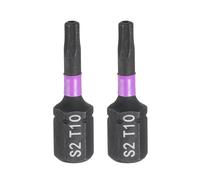 sourcing map 2pcs TT10 Torx Screwdriver Bit 1/4" Hex Shank 25mm/1" Length Magnetic Star 6 Point Head Hex Bits S2 Steel Screw Driver Bit with Hole Industrial Grade Electric Drill Bits