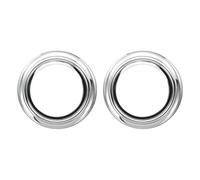 sourcing map 2Pcs Tub Spout Ring, 2-1/4" ID x 3-9/16" OD Bathtub Spout Trim Plate Cover Ring, Decorative Bathtub Faucet Remodeling Surround Sealing Spacer Plate for Bathroom, Silver