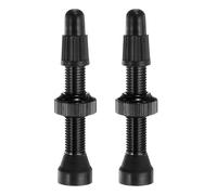 sourcing map 2pcs Tubeless Valve Stems 34mm Aluminum Alloy Tubeless Valve Super Light No Leak Durable Valve Stem Caps Multiple Color & Size Fit Most Bicycle Tubeless Rims Pair, Black
