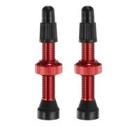 sourcing map 2pcs Tubeless Valve Stems 34mm Aluminum Alloy Tubeless Valve Super Light No Leak Durable Valve Stem Caps Multiple Color & Size Fit Most Bicycle Tubeless Rims Pair, Red