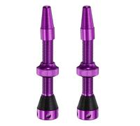 sourcing map 2pcs Tubeless Valve Stems 44mm Aluminum Alloy Tubeless Valve Super Light No Leak Durable with 4 Hole and Caps Fit Most Bicycle Tubeless Rims, Purple
