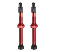 sourcing map 2pcs Tubeless Valve Stems 60mm Aluminum Alloy Tubeless Valve Super Light No Leak Durable Valve Stem Caps Multiple Color & Size Fit Most Bicycle Tubeless Rims Pair, Red