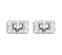 sourcing map 2Pcs Twist Turn Lock Clasp, 1.38" x 0.79" Closures Lock Fasteners for Purse Aluminum Alloy Rectangle Bag Closure Clip Hardware Accessories for DIY Handbag Craft, Silver