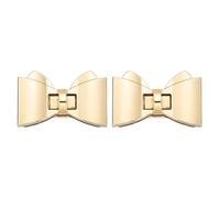 sourcing map 2Pcs Twist Turn Lock Clasp, 2.36" x 1.5" Closures Lock Fasteners for Purse Aluminum Alloy Bowknot Bag Closure Clip Hardware Accessories for DIY Handbag Craft, Light Gold