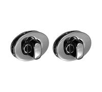 sourcing map 2Pcs Twist Turn Lock Clasp, 24 x 16mm Closures Lock Fasteners for Purse Zinc Alloy Oval Bag Closure Clip Hardware Accessories for DIY Handbag Craft, Black
