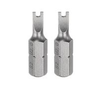 sourcing map 2pcs U Shape Screwdriver Bits U 2.0 1/4" Hex Shank 1" Insert Bits S2 Magnetic U Type Screwdriver for Electronic Appliances