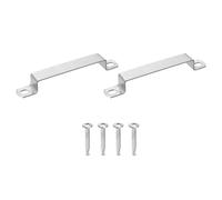 sourcing map 2Pcs U Shape Square Tube Clamp, 100x20mm U Shaped Bracket 304 Stainless Steel Square Strap Clamp with Phillips Head Self Drilling Screws for Pipes Door Closed Bar Holder Railings