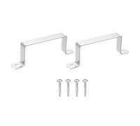 sourcing map 2Pcs U Shape Square Tube Clamp, 95x45mm U Shaped Bracket 304 Stainless Steel Square Strap Clamp with Phillips Head Self Drilling Screws for Pipes Door Closed Bar Holder Railings