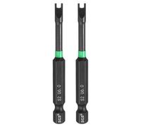 sourcing map 2pcs U Shaped Screwdriver Bit 70mm / 2.76" Length S2 Steel U6 Magnetic Screwdriver Drill Bits Power Tools with 1/4" Hex Shank for Electrician Mechanic Precision Repair