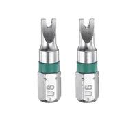 sourcing map 2pcs U Type Screwdriver Bit U6 1/4" Hex Shank 25mm/1" Length Magnetic U Shape Hex Bits S2 Steel Electric Screw Driver Bit