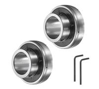 sourcing map 2pcs UC208-24 Pillow Block Bearings 1-1/2" Bore Bearing Units Chrome Steel (GCR15) Flange Mounted Bearing Housing with Wrench