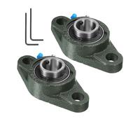 sourcing map 2pcs UCFL205-16 Pillow Block Bearings 1 inch Bore Self Alignment, Solid Cast Iron Base Mounted Chrome Steel Bearings