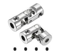 sourcing map 2pcs Universal Joint Shaft Coupling, 3.17mm to 3.17mm Inner Dia Rotatable Steering Shaft U Joints Coupler with Screws for RC Car, Robot, Boat Drive Ship Motor Use