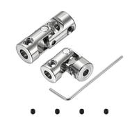 sourcing map 2pcs Universal Joint Shaft Coupling, 3.17mm to 4mm Inner Dia Rotatable Steering Shaft U Joints Coupler with Screws & 1.5mm Wrench for RC Car, Robot, Boat Drive Ship Motor Use