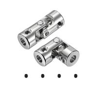sourcing map 2pcs Universal Joint Shaft Coupling, 3mm to 3mm Inner Dia Rotatable Steering Shaft U Joints Coupler with Screws for RC Car, Robot, Boat Drive Ship Motor Use