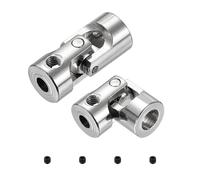 sourcing map 2pcs Universal Joint Shaft Coupling, 4mm to 6mm Inner Dia Rotatable Steering Shaft U Joints Coupler with Screws for RC Car, Robot, Boat Drive Ship Motor Use