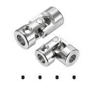 sourcing map 2pcs Universal Joint Shaft Coupling, 5mm to 6mm Inner Dia Rotatable Steering Shaft U Joints Coupler with Screws for RC Car, Robot, Boat Drive Ship Motor Use