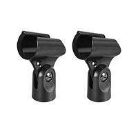 sourcing map 2Pcs Universal Microphone Mic Clip Holder for 20-23mm Mic Stand Handheld 15mm Thread Dia