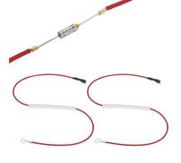 sourcing map 2Pcs Universal Rice Cooker Temperature Fuse, 142°C 10A 250V Metal Thermal Fuse with Terminal and Ring Terminal Fiberglass Sleeving for Electric Pressure Cooker Repair Part