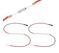 sourcing map 2Pcs Universal Rice Cooker Temperature Fuse, 172°C 10A 250V Metal Thermal Fuse with Terminal and Ring Terminal Fiberglass Sleeving for Electric Pressure Cooker Repair Part