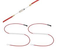 sourcing map 2Pcs Universal Rice Cooker Temperature Fuse, 240°C 10A 250V Metal Thermal Fuse with Terminal and Ring Terminal Fiberglass Sleeving for Electric Pressure Cooker Repair Part