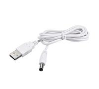 sourcing map 2Pcs USB 2.0 a Type Male to 5.5 x 2.5mm DC 5V Power Plugs Barrel Connector Charge Cable 3.3Ft White