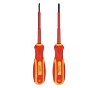 sourcing map 2pcs VDE Insulated Screwdriver 1000V PH0 x 75mm Magnetic Phillips Screwdrivers CR-V Magnetic Electricians Phillips Head Screwdrivers with VDE Handle