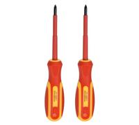 sourcing map 2pcs VDE Insulated Screwdriver 1000V PH1 x 80mm Magnetic Phillips Screwdrivers CR-V Magnetic Electricians Phillips Head Screwdrivers with VDE Handle