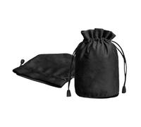 sourcing map 2Pcs Velvet Drawstring Bags, 3.5 x 5.7 Inch Dice Storage Small Pouch Gift Wrapping Bag for Wedding Party Favors, Candy Packaging, Jewelry Crystal DIY Craft, Black