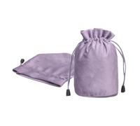 sourcing map 2Pcs Velvet Drawstring Bags, 3.5 x 5.7 Inch Dice Storage Small Pouch Gift Wrapping Bag for Wedding Party Favors, Candy Packaging, Jewelry Crystal DIY Craft, Purple