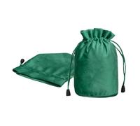 sourcing map 2Pcs Velvet Drawstring Bags, 3.5 x 5.7 Inch Dice Storage Small Pouch Gift Wrapping Bag for Wedding Party Favors, Candy Packaging, Jewelry Crystal DIY Craft, Green