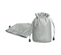 sourcing map 2Pcs Velvet Drawstring Bags, 3.5 x 5.7 Inch Dice Storage Small Pouch Gift Wrapping Bag for Wedding Party Favors, Candy Packaging, Jewelry Crystal DIY Craft, Gray
