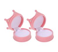 sourcing map 2Pcs Velvet Ring Box for Wedding Engagement Proposal, Pink
