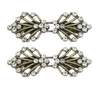 sourcing map 2pcs Vintage Sweater Clips, Cape Cloak Clasp Retro Cardigan Clips Shawl Collar Clasp Dress Shirt Brooch Clip for Women (Bronze, 2.44" x 0.94")