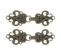 sourcing map 2pcs Vintage Sweater Clips, Retro Shawl Clips Cape Cloak Clasp Cardigan Collar Brooch Clip for Women(Bronze)