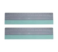 sourcing map 2pcs Vinyl Squeegee Felt Edge 11.4" Squeegee Felt Fabric Decal Vinyl Scraper with Ruler Measuring Car Wallpaper Smoothing Window Privacy Film Glass Tint Installation, Grey