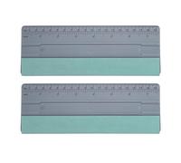 sourcing map 2pcs Vinyl Squeegee Felt Edge 7.6" Squeegee Felt Fabric Decal Vinyl Scraper with Ruler Measuring Car Wallpaper Smoothing Window Privacy Film Glass Tint Installation, Grey