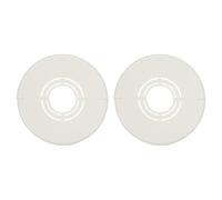 sourcing map 2pcs Wall Split Flange 0.59" (15mm) Plastic Round Adjustable Split Flange Pipe Cover Clip-on Escutcheon Collar Under Sink Pipe Radiator for Bathroom Kitchen Toilet, White