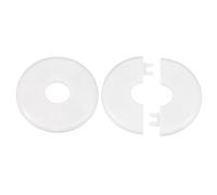 sourcing map 2pcs Wall Split Flange 22.5mm/0.9" Self-Adhesive Plumbing Cover Plates ABS Plastic Round Escutcheon Plate Buckle Design for Water Pipe Bathroom Kitchen Decoration, White