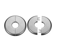 sourcing map 2pcs Wall Split Flange 22.5mm/0.9" Self-Adhesive Plumbing Cover Plates ABS Plastic Round Escutcheon Plate Buckle Design for Water Pipe Bathroom Kitchen Decoration, Gray