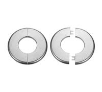 sourcing map 2pcs Wall Split Flange 51mm/2" Self-Adhesive Plumbing Cover Plates ABS Plastic Round Escutcheon Plate Buckle Design for Water Pipe Bathroom Kitchen Decoration, Gray
