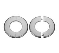 sourcing map 2pcs Wall Split Flange 64mm/2.5" Self-Adhesive Plumbing Cover Plates ABS Plastic Round Escutcheon Plate Buckle Design for Water Pipe Bathroom Kitchen Decoration, Gray