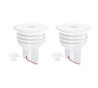 sourcing map 2Pcs Washing Machine Drain Hose Seal Plug, Anti-Odor Floor Drain Pipe Silicone Plug Sewer Hose Fittings with Sealing Cover for Toilet Bath Kitchen Washing Machine, White (60-65mm)