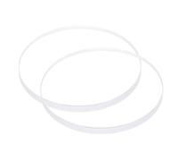 sourcing map 2pcs Watch Clear Crystal Lens Glass 43mm Dia. 3mm Thick Round Flat Mineral High Transmittance Watch Glass Replacement Part for Watchmaker Repair