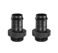 sourcing map 2pcs Water Cooling Barb Fitting G1/4" Thread 9.5mm OD PC Water Cooling System Soft Tube Connectors Hose Barb Fitting for PC Water Cooling Tube System, Black