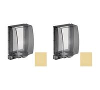 sourcing map 2Pcs Waterproof Electrical Outlet Cover 86-Type Protector Universal 1-Gang Wall Socket Protector Receptacle Cover for Bathrooms Outdoor Plug, Transparent Black 6.46 x 4.33 x 2.76in