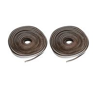 sourcing map 2pcs Weather Stripping Brush 33ft 394" 10m x 9mm Polyester Fiber Self-Adhesive Pile Seal Strip for 4.5-7mm Gap Sliding Windows Doors Windproof Frost Dust Proof, Brown