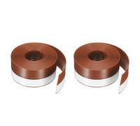 sourcing map 2pcs Weather Stripping Door Seal 16.4ft x 25mm TPE Seal Strip for Door Draft Stopper Adhesive Tape Window House Shower Glass Gaps, Brown