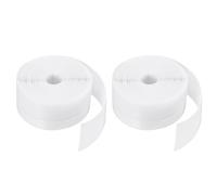 sourcing map 2pcs Weather Stripping Door Seal 26.25ft x 45mm Silicone Seal Strip for Door Draft Stopper Adhesive Tape Window House Shower Glass Gaps Length 8m, White